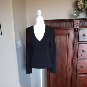 Black Long Sleeve Embellished Ladies Top